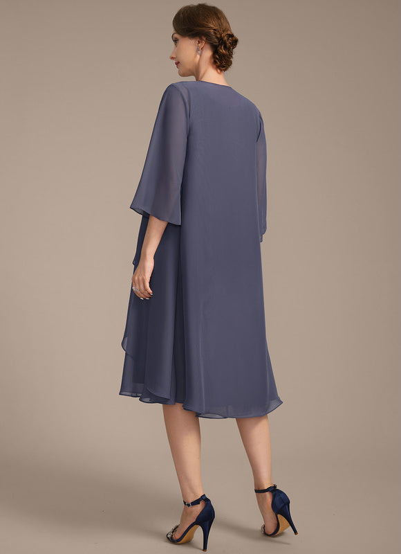 Robe Midi Mousseline Drapée - gallery 5