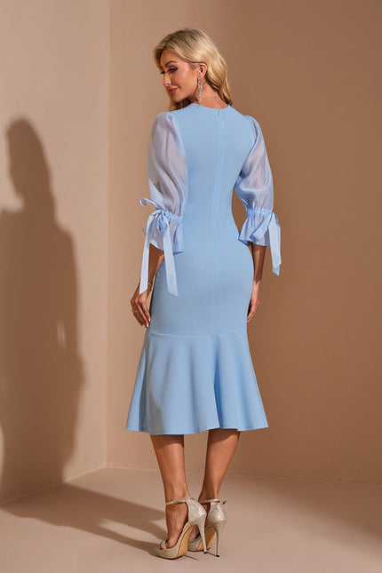 Robe Midi Céleste Élégante - gallery 1