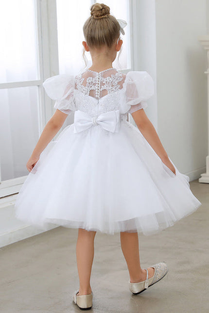 Robe Midi Tulle Blanche Enfant - gallery 5