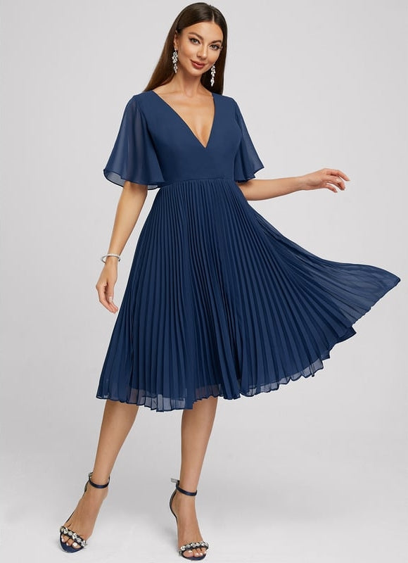 Robe Midi Ondée Élégante - gallery 2