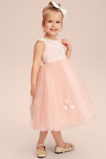 Robe Midi Enfant Rose Poudré - gallery 1