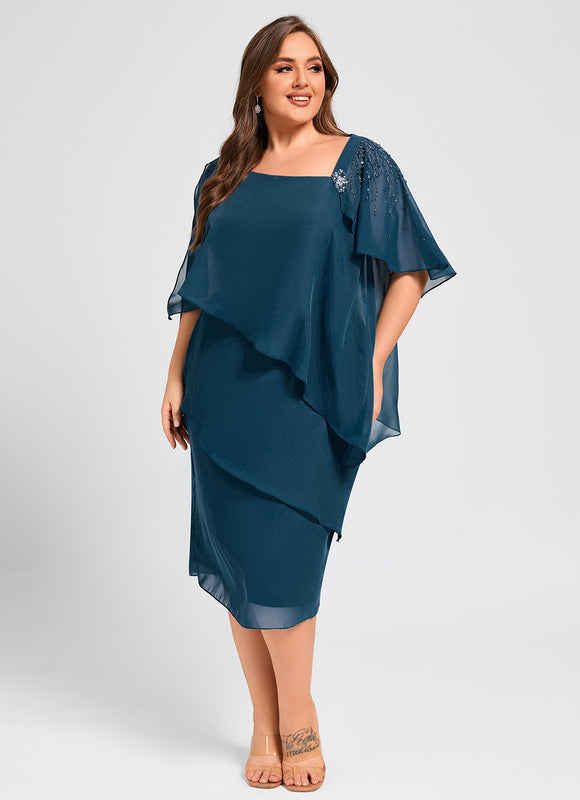 Robe Midi Ondulée Émeraude - gallery 7