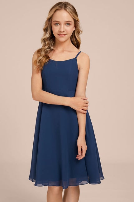 Robe Midi Évasée Marine - gallery 5