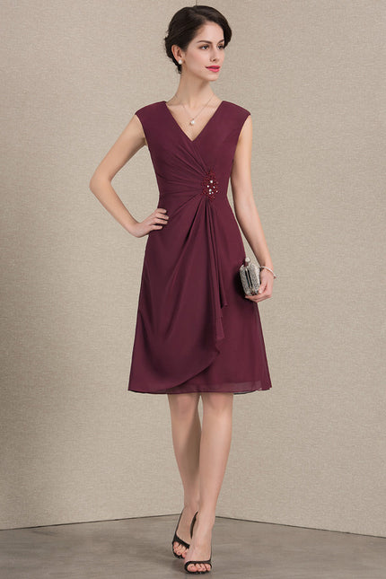 Robe Midi Chiffon Bourgogne - gallery 2