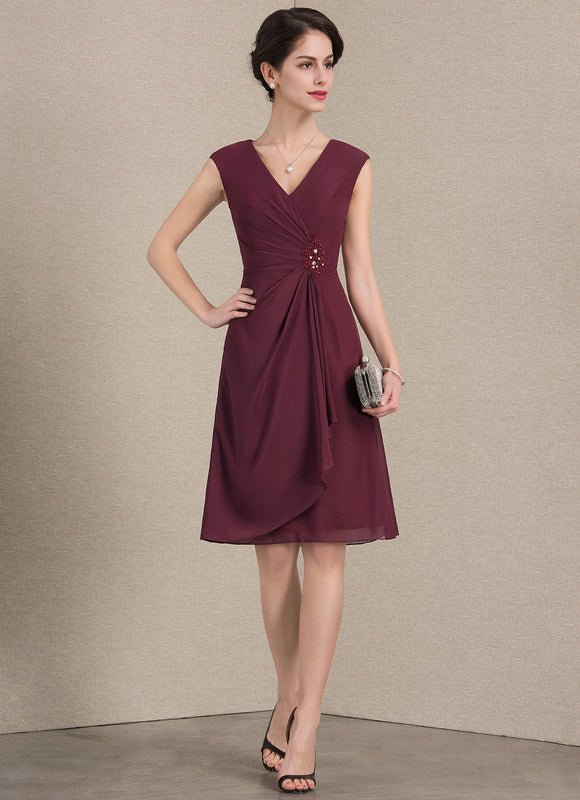Robe Midi Chiffon Bourgogne - gallery 2