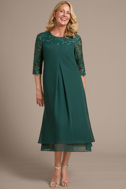 Robe Midi Manche 3 4 - gallery 2