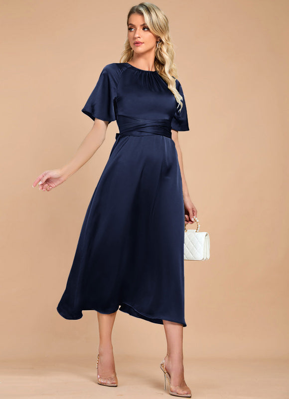 Robe Midi Satin Midi Cintrée - gallery 8
