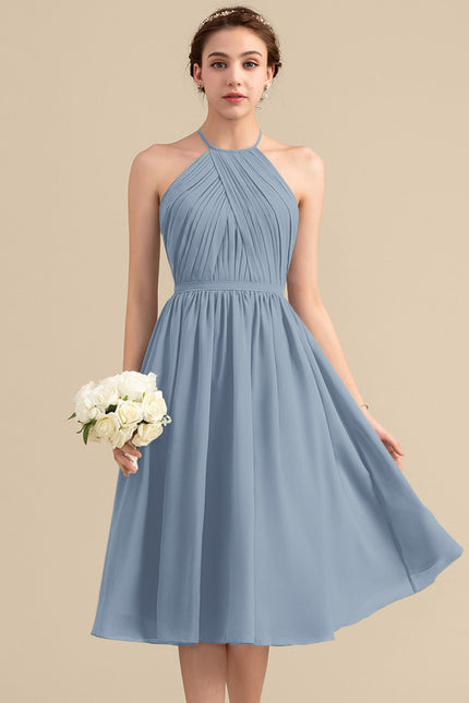 Robe Midi Mousseline Bleu