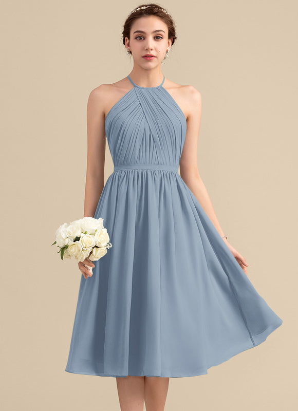 Robe Midi Mousseline Bleu