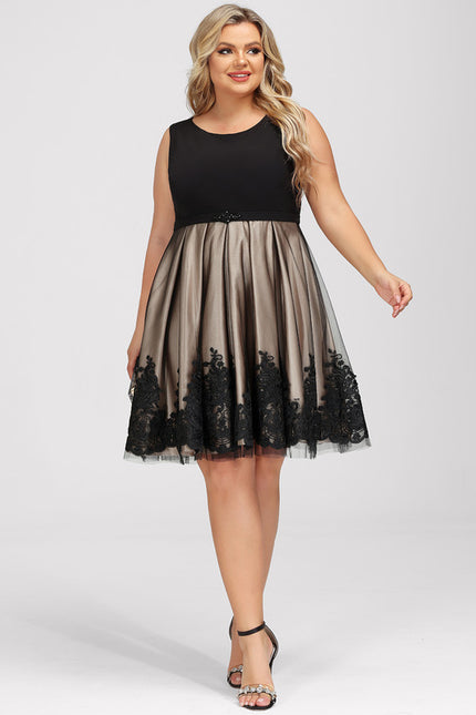 Robe Midi Éclat Noir Satiné - gallery 4