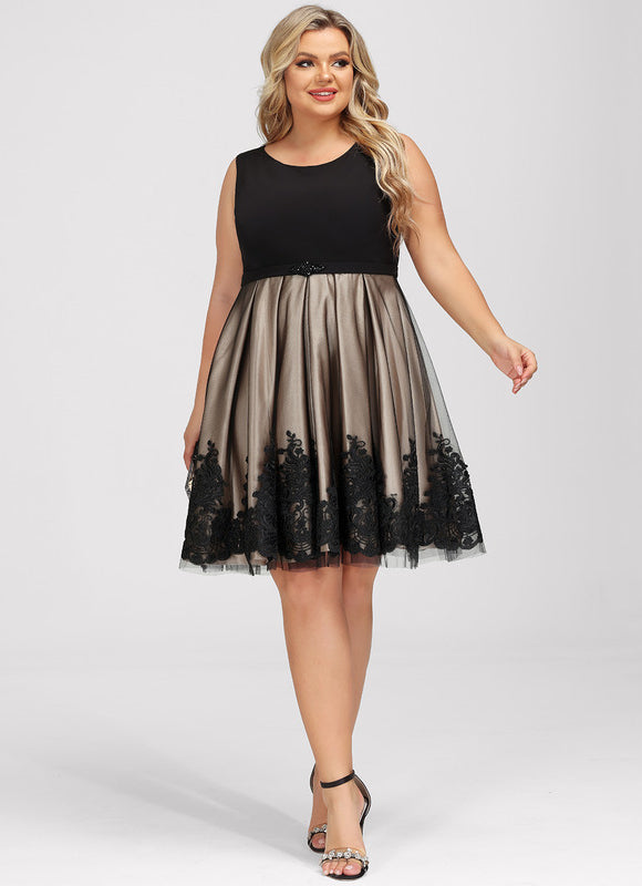 Robe Midi Éclat Noir Satiné - gallery 4