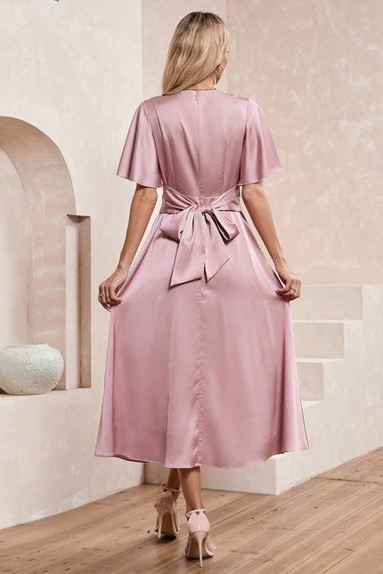 Robe Midi Noire Manche Longue - gallery 5