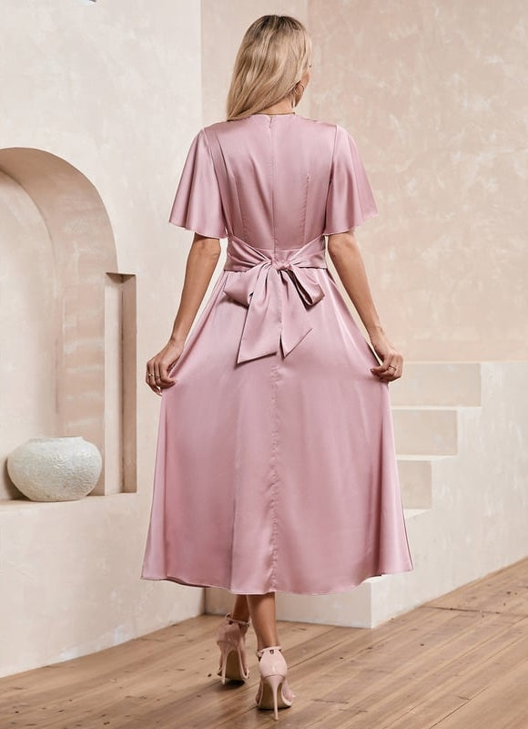 Robe Midi Noire Manche Longue - gallery 5