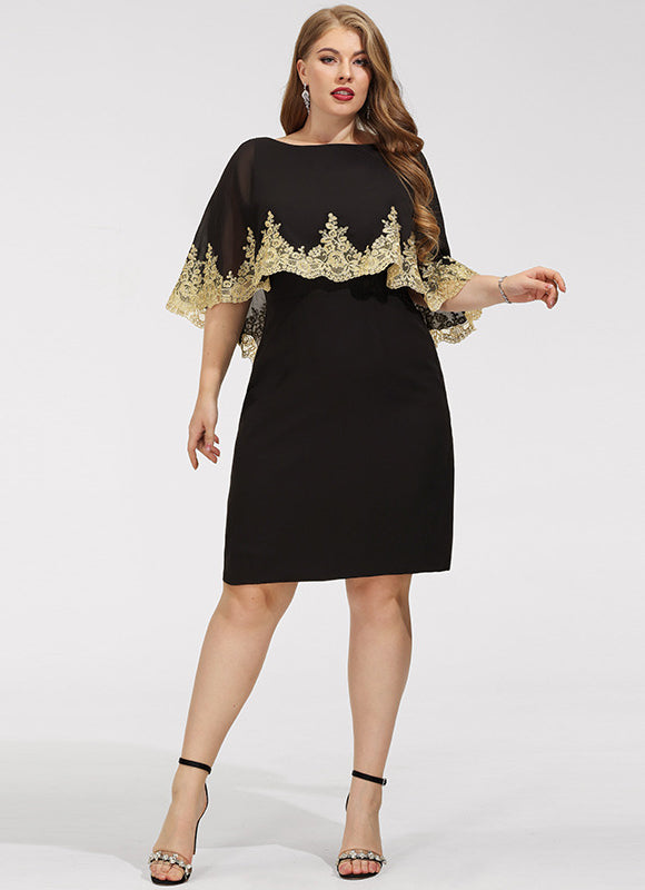 Robe Midi Ajustée Noire - gallery 5