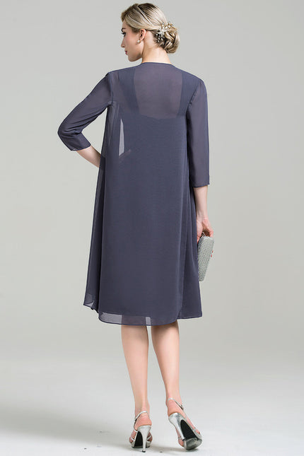 Robe Midi Élégance Minuit - gallery 5