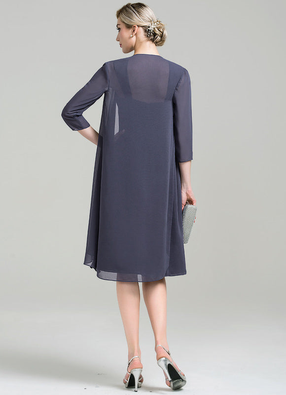 Robe Midi Élégance Minuit - gallery 5