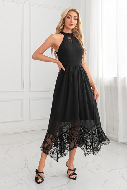 Robe Midi Dentelle Fluide - gallery 1