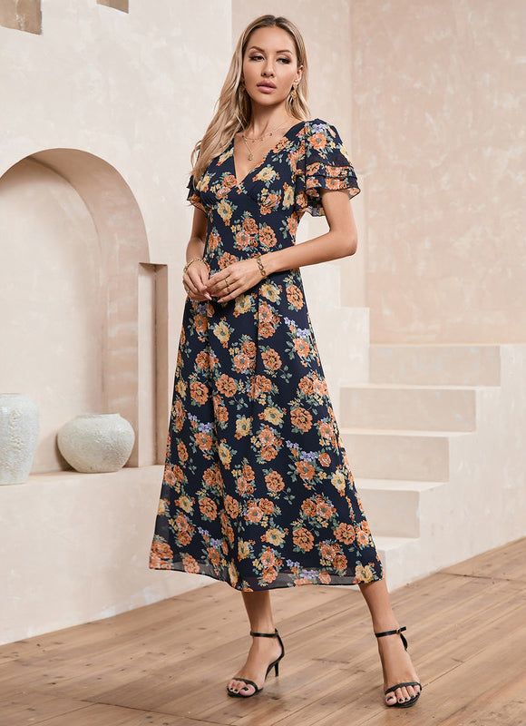 Robe Midi Florale Légère