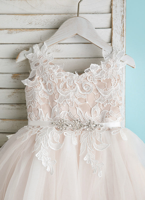 Robe Midi Enfant Dentelle Blanche - gallery 7