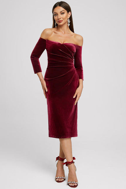 Robe Midi Velours Éclatant - gallery 4