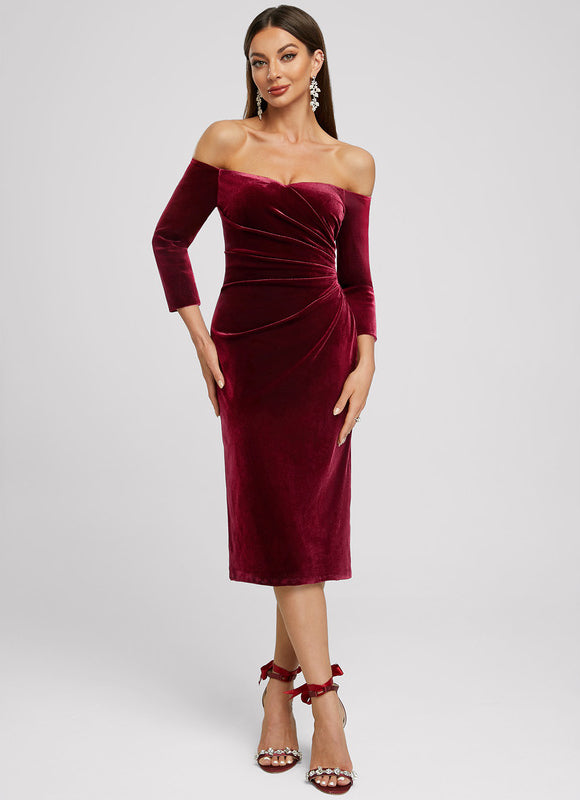 Robe Midi Velours Éclatant - gallery 4