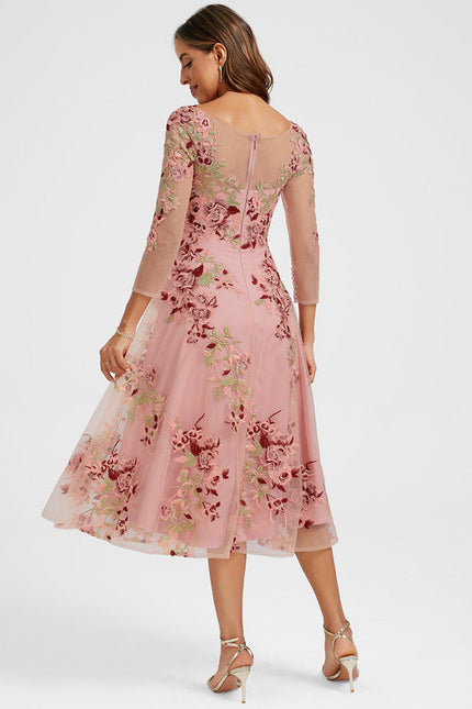 Robe Midi Florale Rose - gallery 5