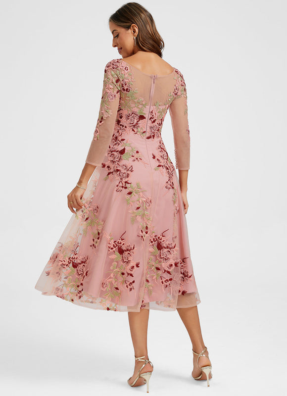 Robe Midi Florale Rose - gallery 5