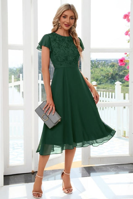 Robe Midi Bordeaux Aérienne - gallery 5