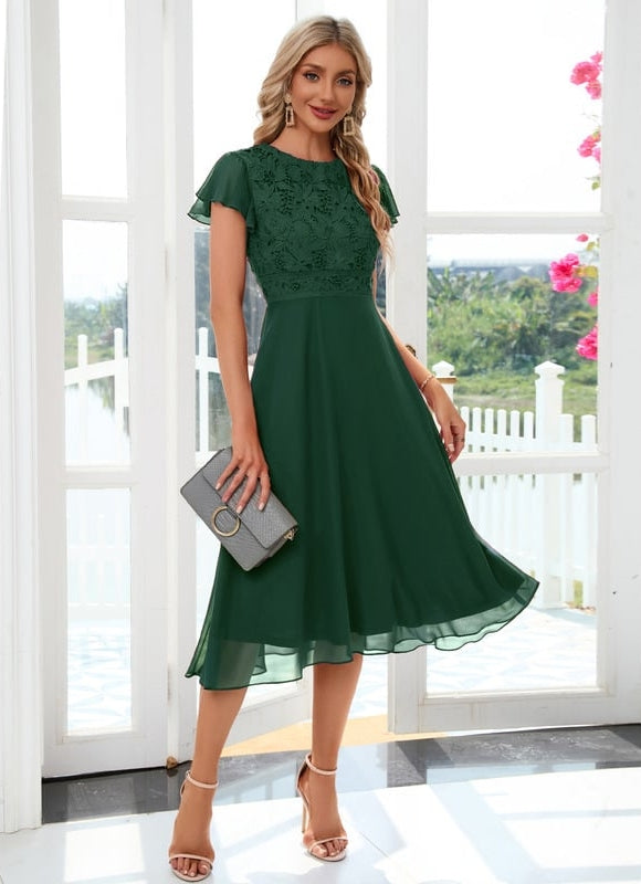 Robe Midi Bordeaux Aérienne - gallery 5