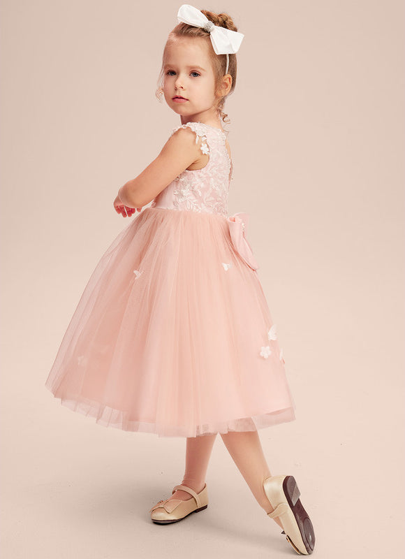 Robe Midi Enfant Rose Poudré - gallery 2