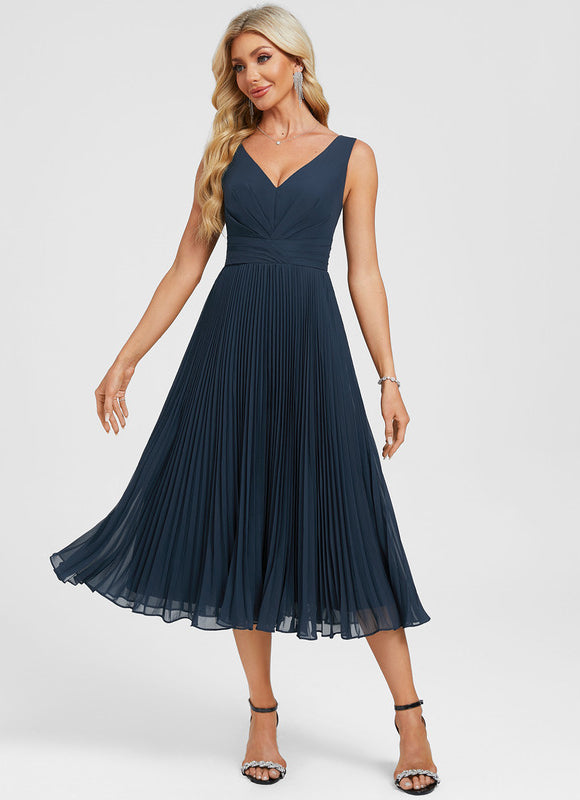 Robe Midi Fluide Grisâtre - gallery 1