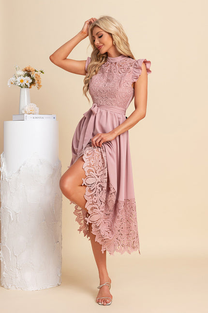 Robe Midi Midi Dentelle Ajustée - gallery 4