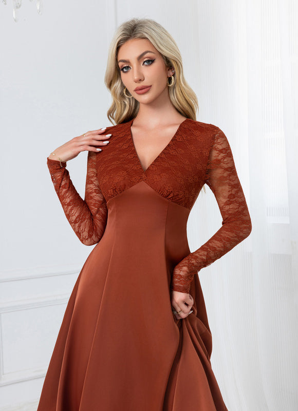 Robe Midi Rustique Élégante - gallery 3