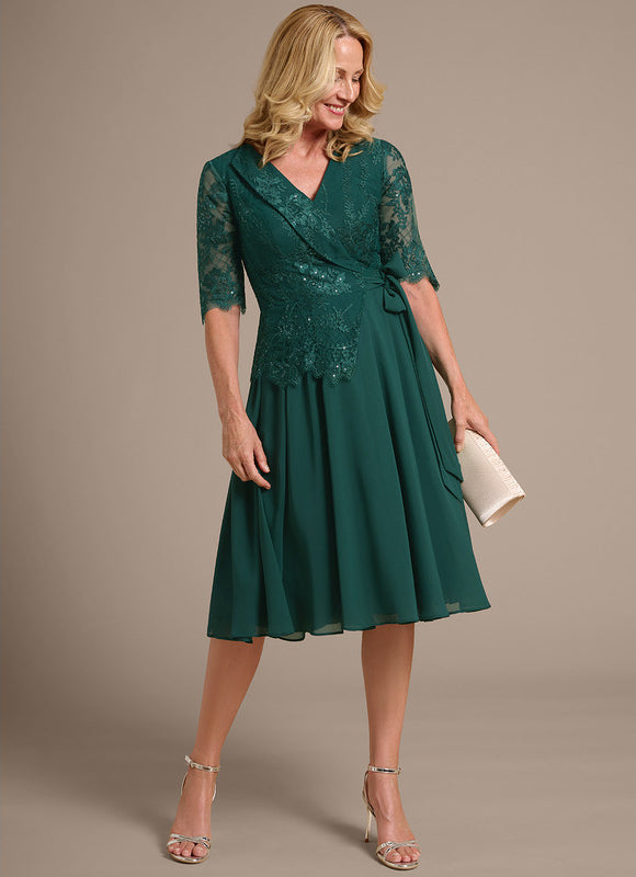 Robe Midi Vert Emeraude - gallery 3