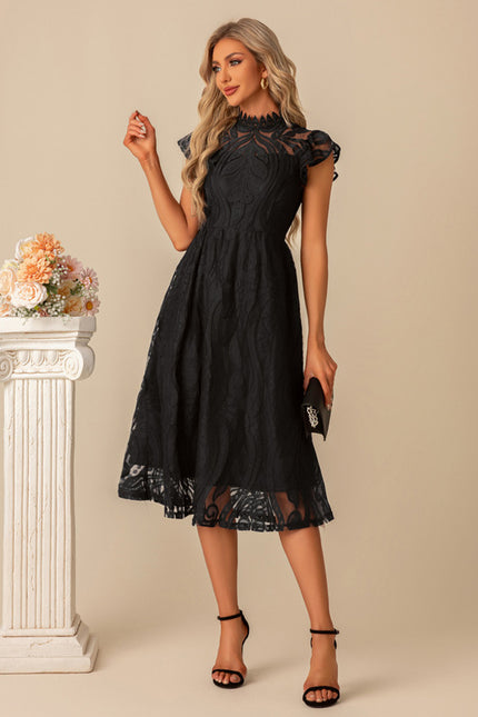 Robe Midi Dentelle Trapèze - gallery 9