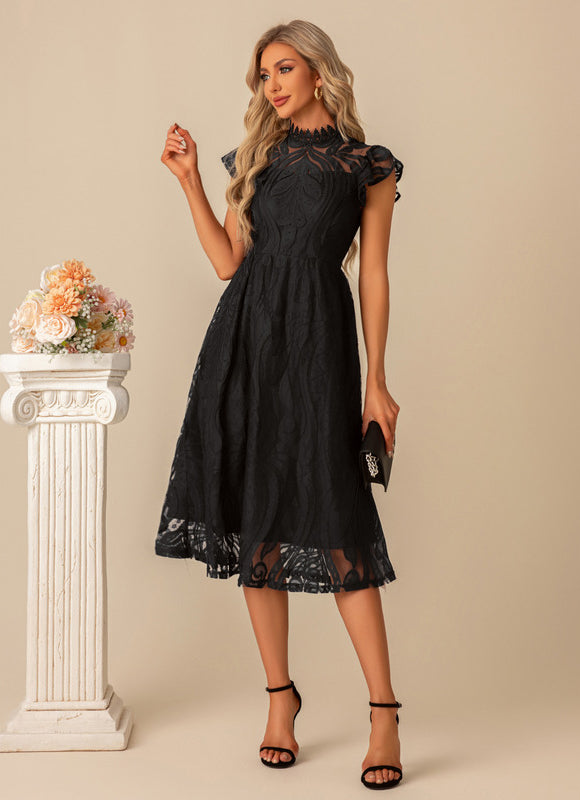 Robe Midi Dentelle Trapèze - gallery 9