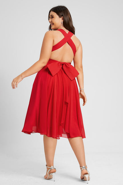Robe Midi Rouge Élégance - gallery 5