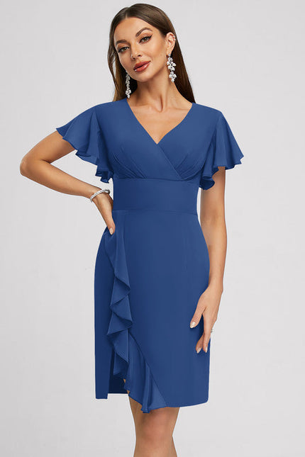 Robe Midi Violette Volantée - gallery 1