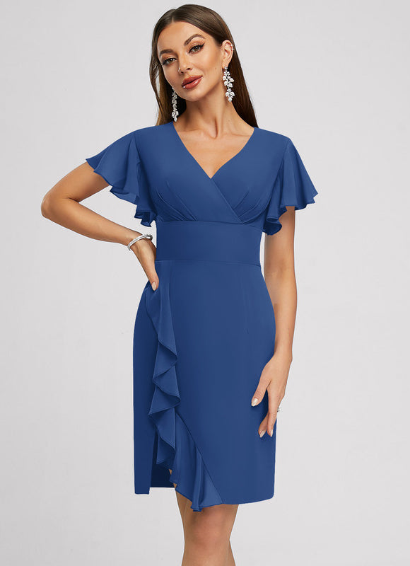 Robe Midi Violette Volantée - gallery 1