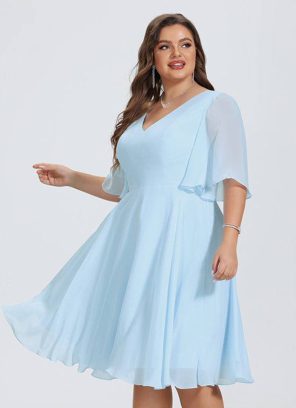 Robe Midi Aérienne Marine - gallery 7