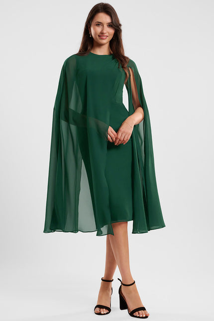 Robe Midi Fluide Émeraude - gallery 1