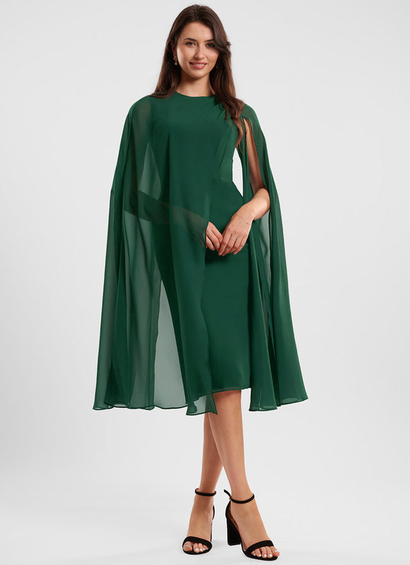Robe Midi Fluide Émeraude - gallery 1