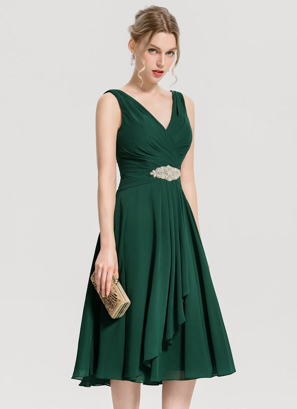 Robe Midi Émeraude Flottante - gallery 8