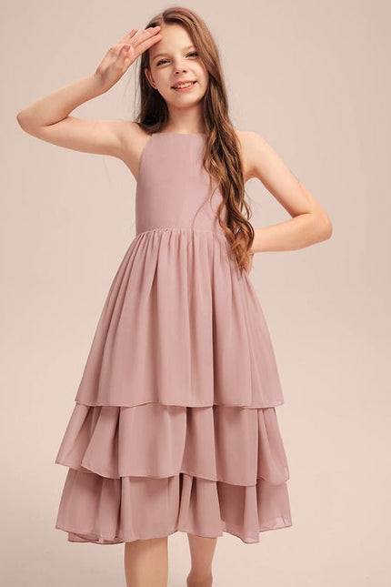 Robe Midi Volante Rose - gallery 4