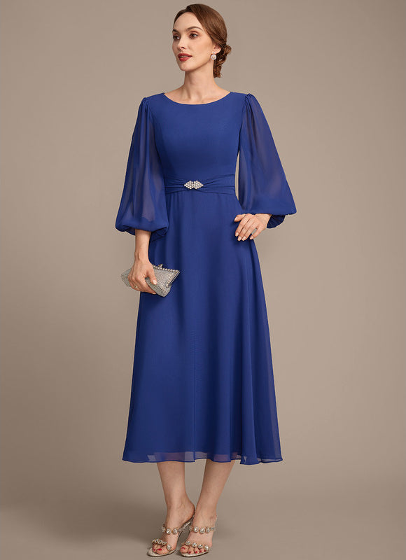 Robe Midi Bleu Majestueux - gallery 3