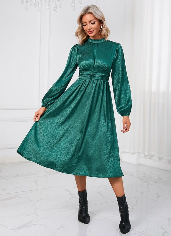 Robe Midi Éclat Émeraude - gallery 5