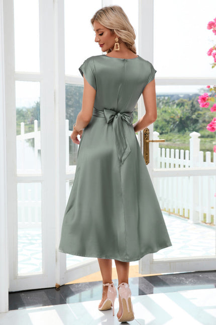 Robe Midi Satin Midi Cintrée - gallery 1