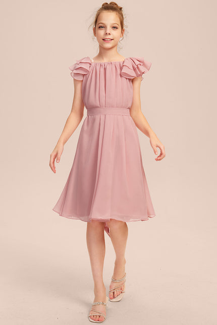 Robe Midi Chiffon Rosée - gallery 1