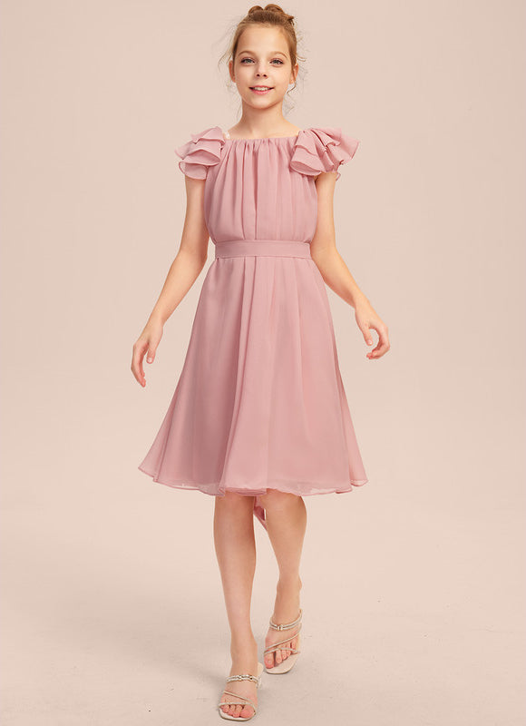 Robe Midi Chiffon Rosée - gallery 1