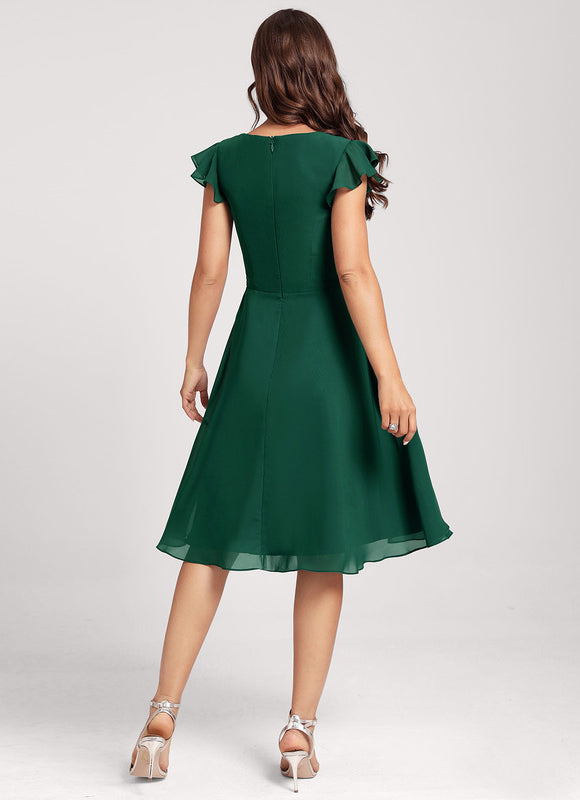 Robe Midi Aérienne Marine - gallery 3